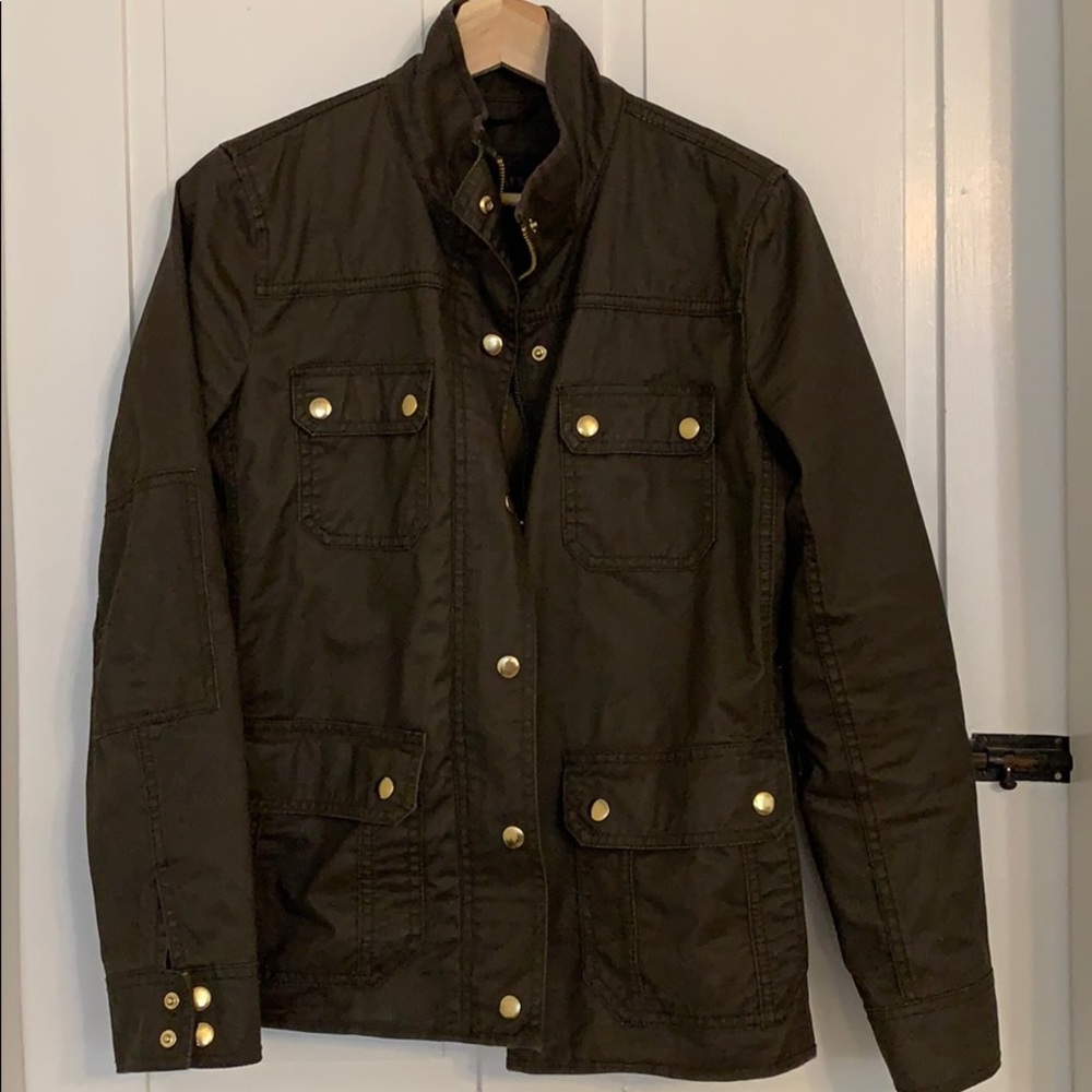 J crew downtown field jacket wax small
